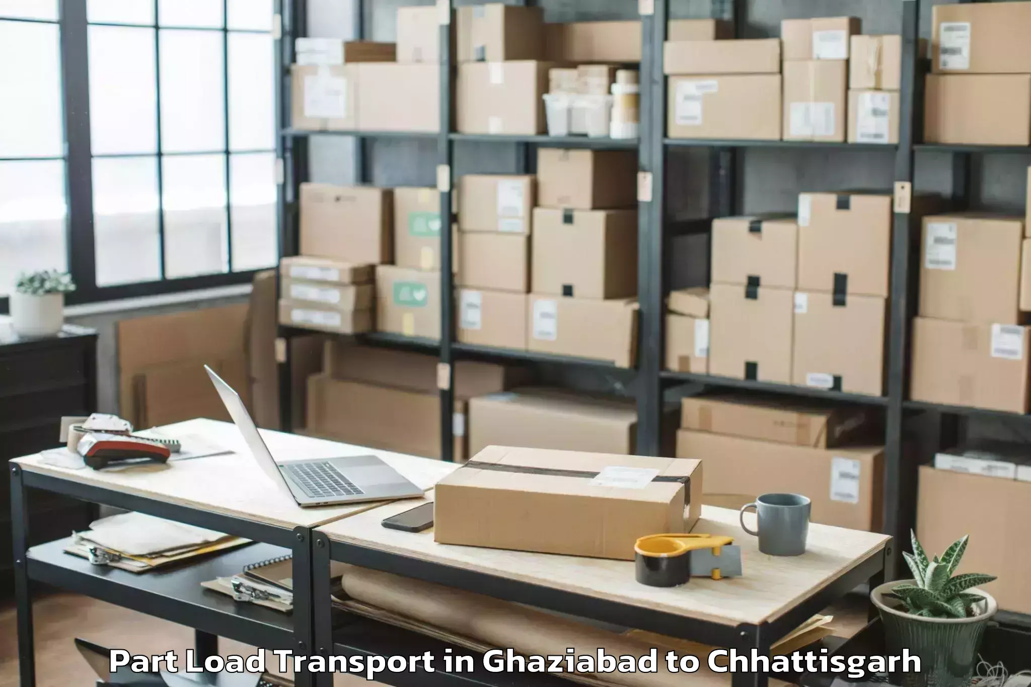 Top Ghaziabad to Kunkuri Part Load Transport Available